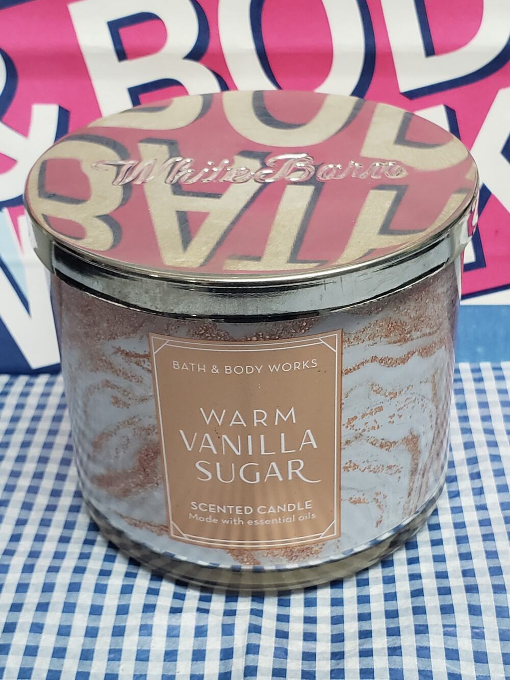 BBW Warm Vanilla Sugar Large 3 Wick Candle Home Fragrance Decor